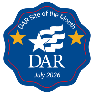 NSDAR Website of the Month badge, July 2026